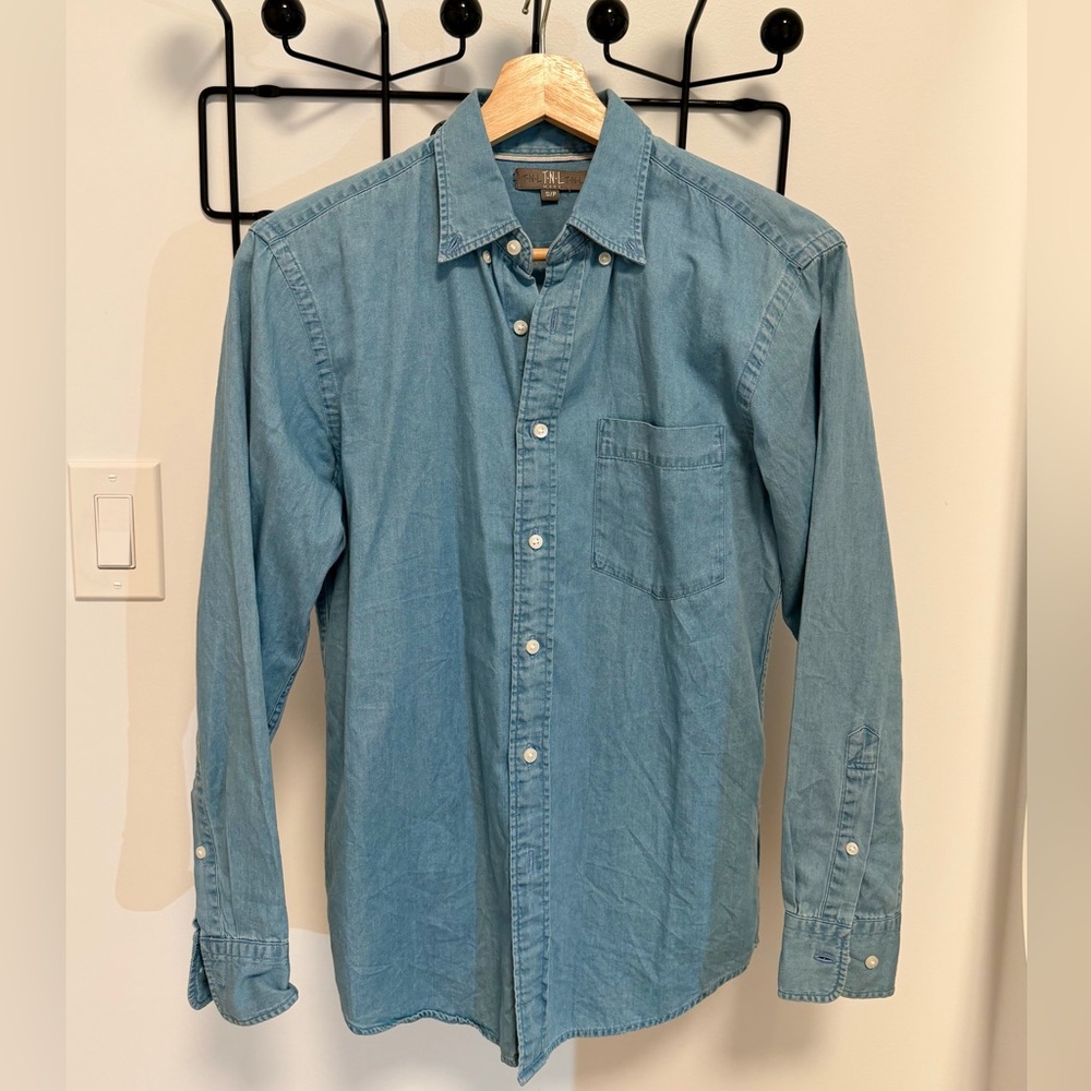 Vintage Blue Chambray Shirt - S